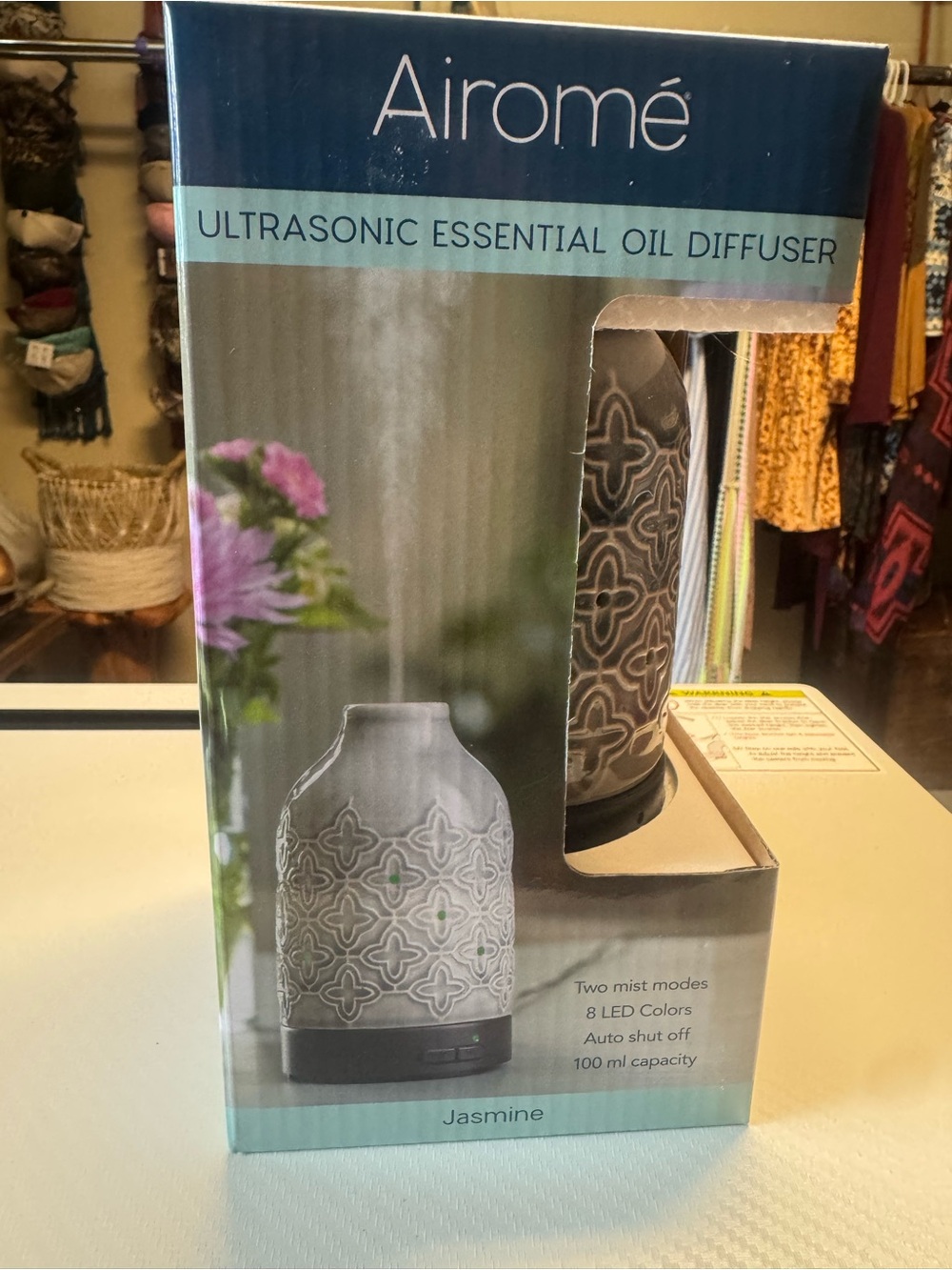 Airomé Jasmine Ultrasonic Essential Oil Diffuser - Gray Pattern